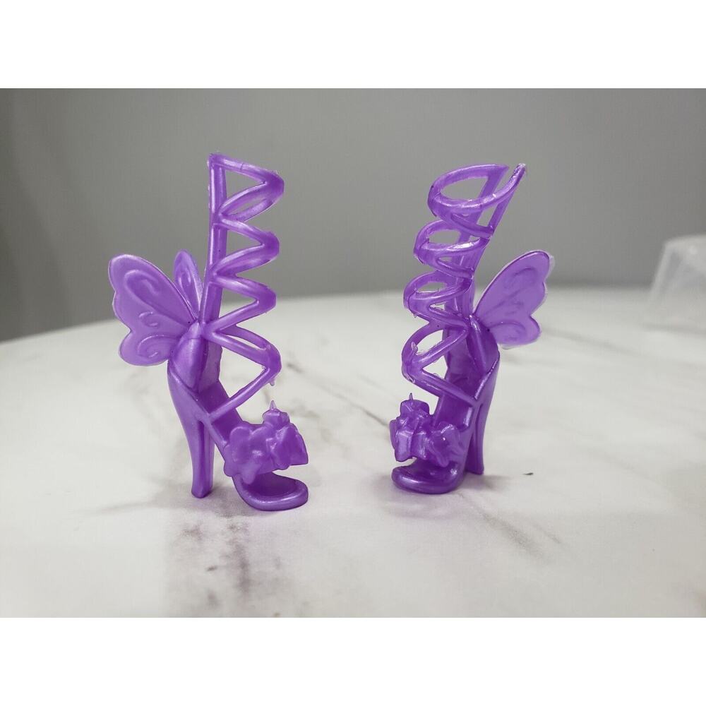 Barbie Purple Butterfly Mariposa Fantasy Shoes fits Vintage & Modern Dolls